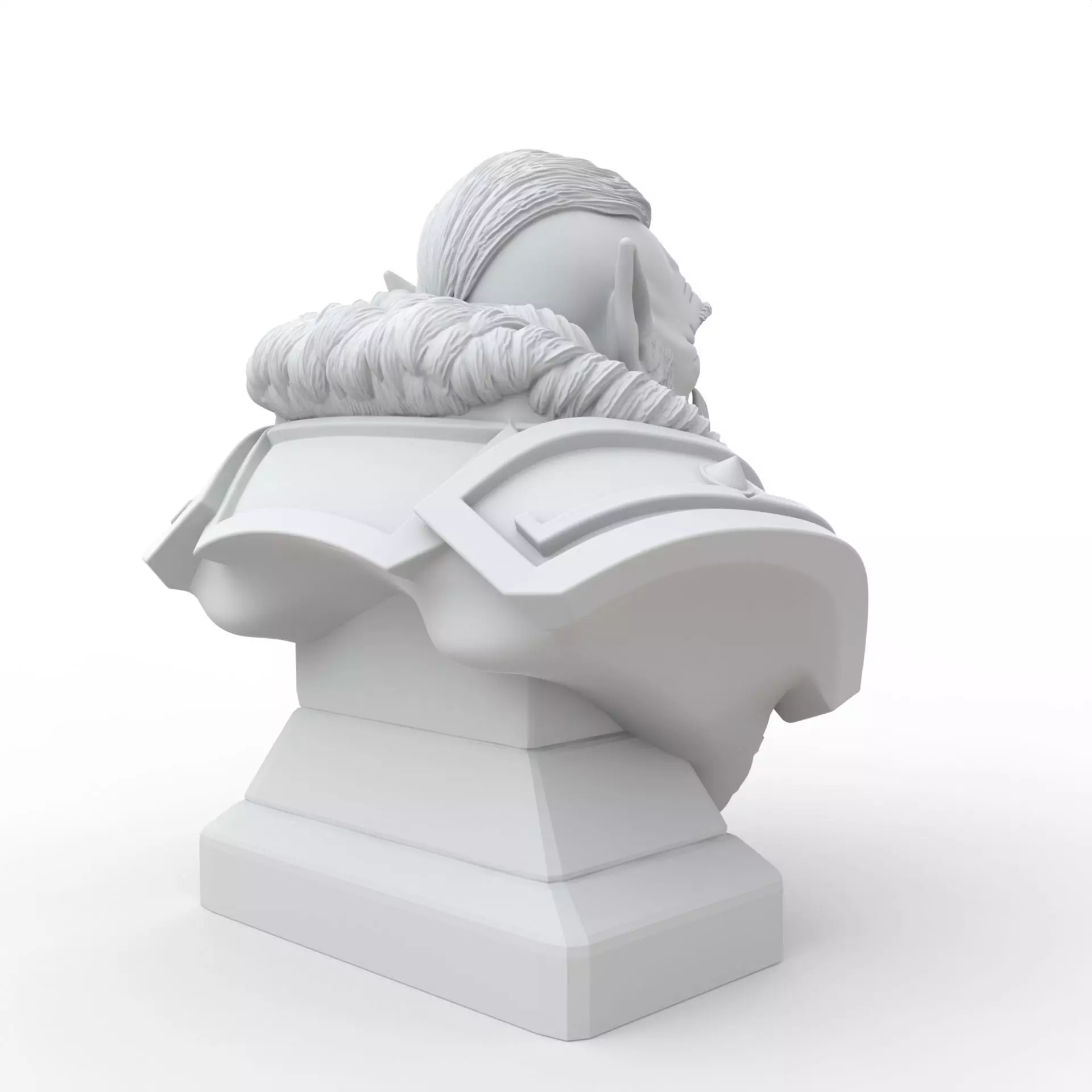 Orc Bust 3D Model for Printing 3D print model_4