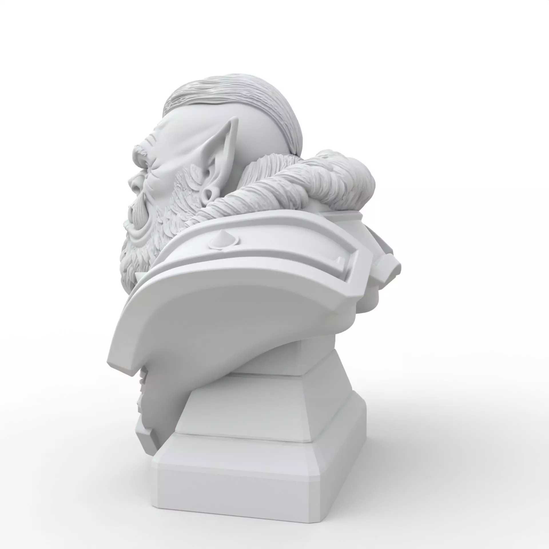Orc Bust 3D Model for Printing 3D print model_2