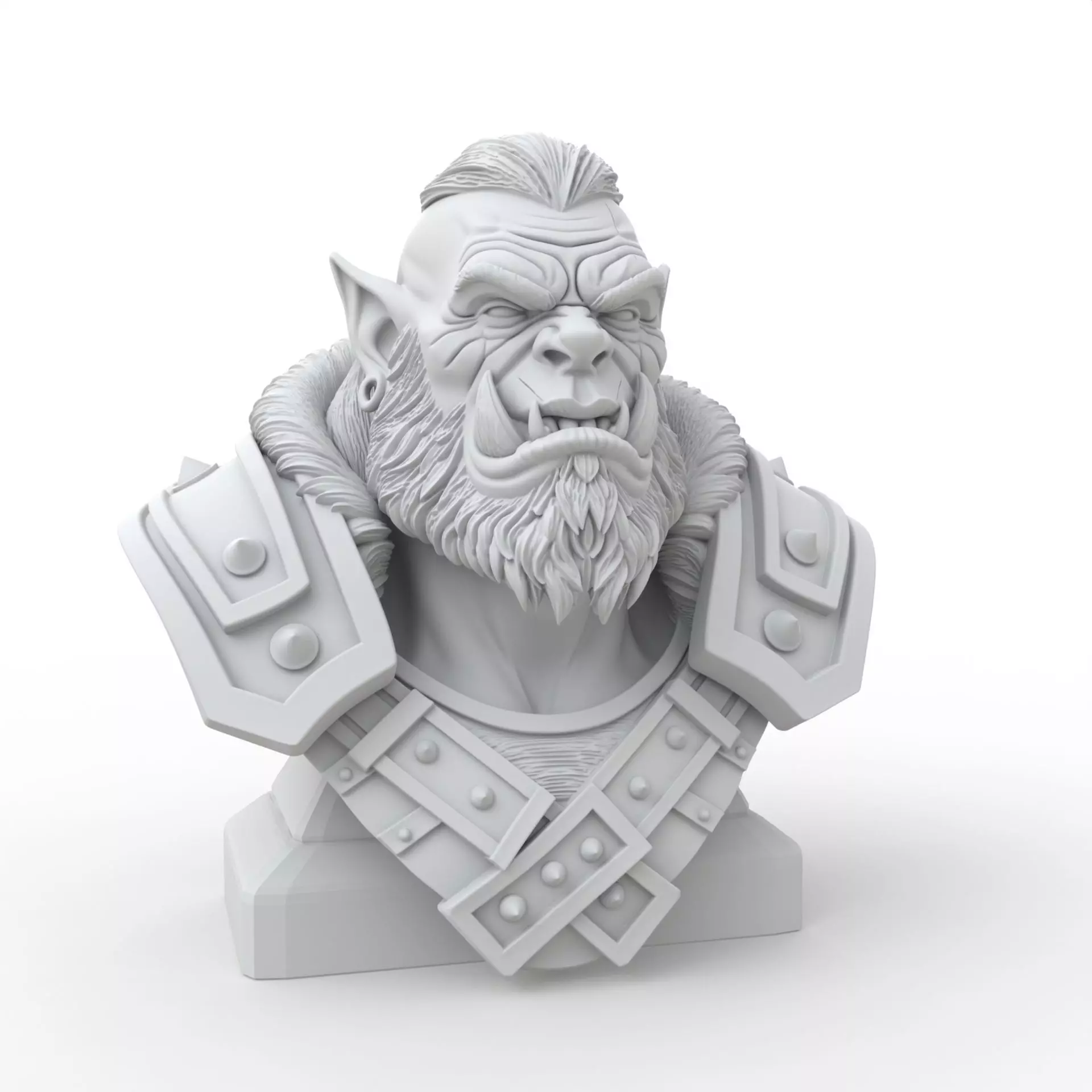Orc Bust 3D Model for Printing 3D print model_6