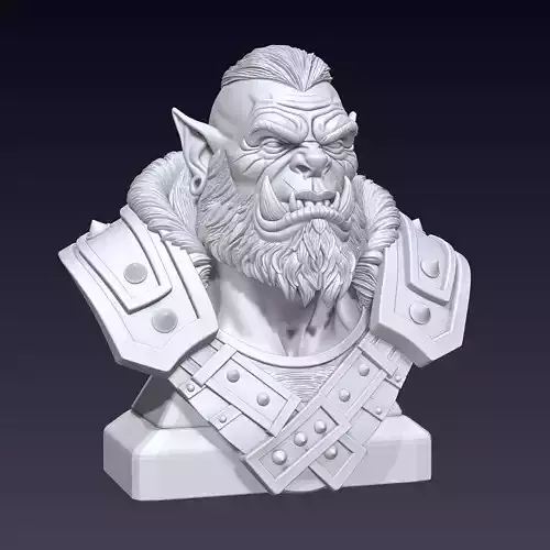 Orc Bust 3D Model for Printing