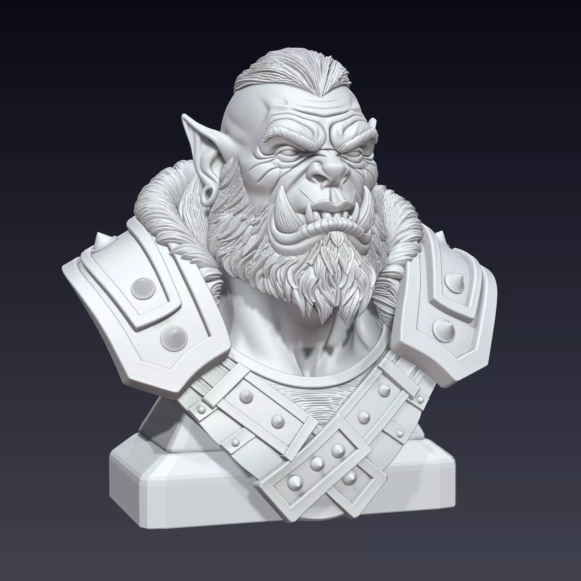 Orc Bust 3D Model for Printing 3D print model_0