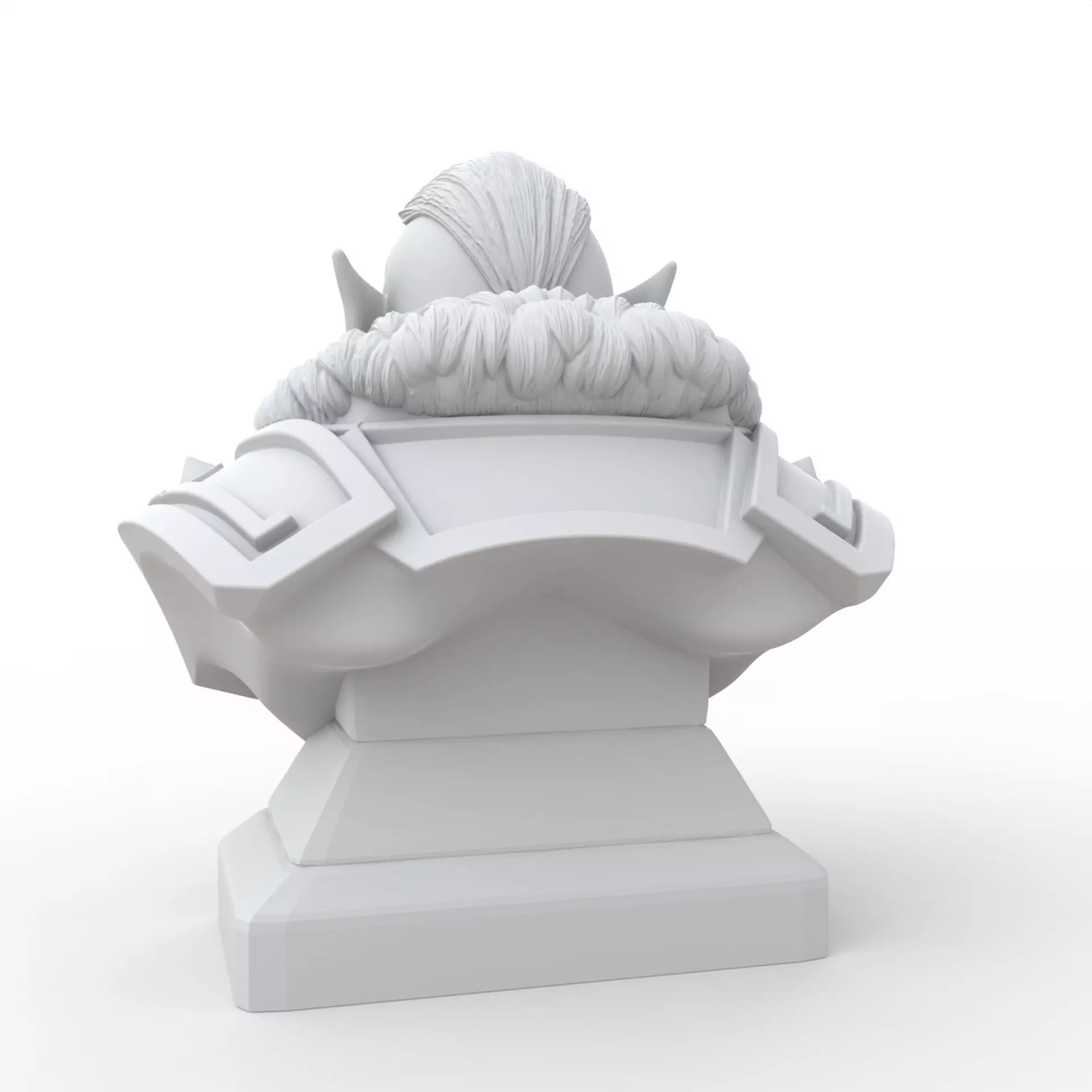 Orc Bust 3D Model for Printing 3D print model_3