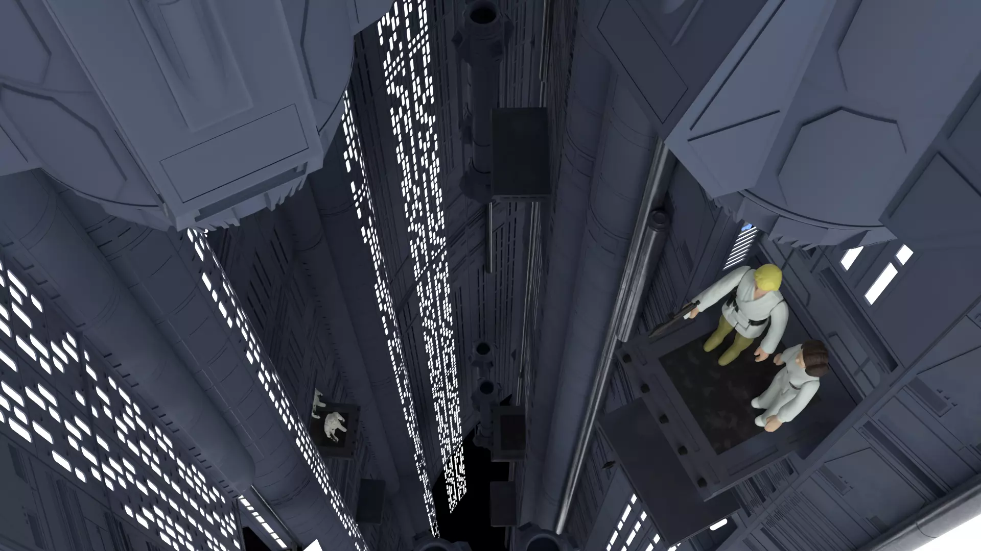 Set 2 - Death Star Shaft 1-18 Scale 3D Model Collection_7