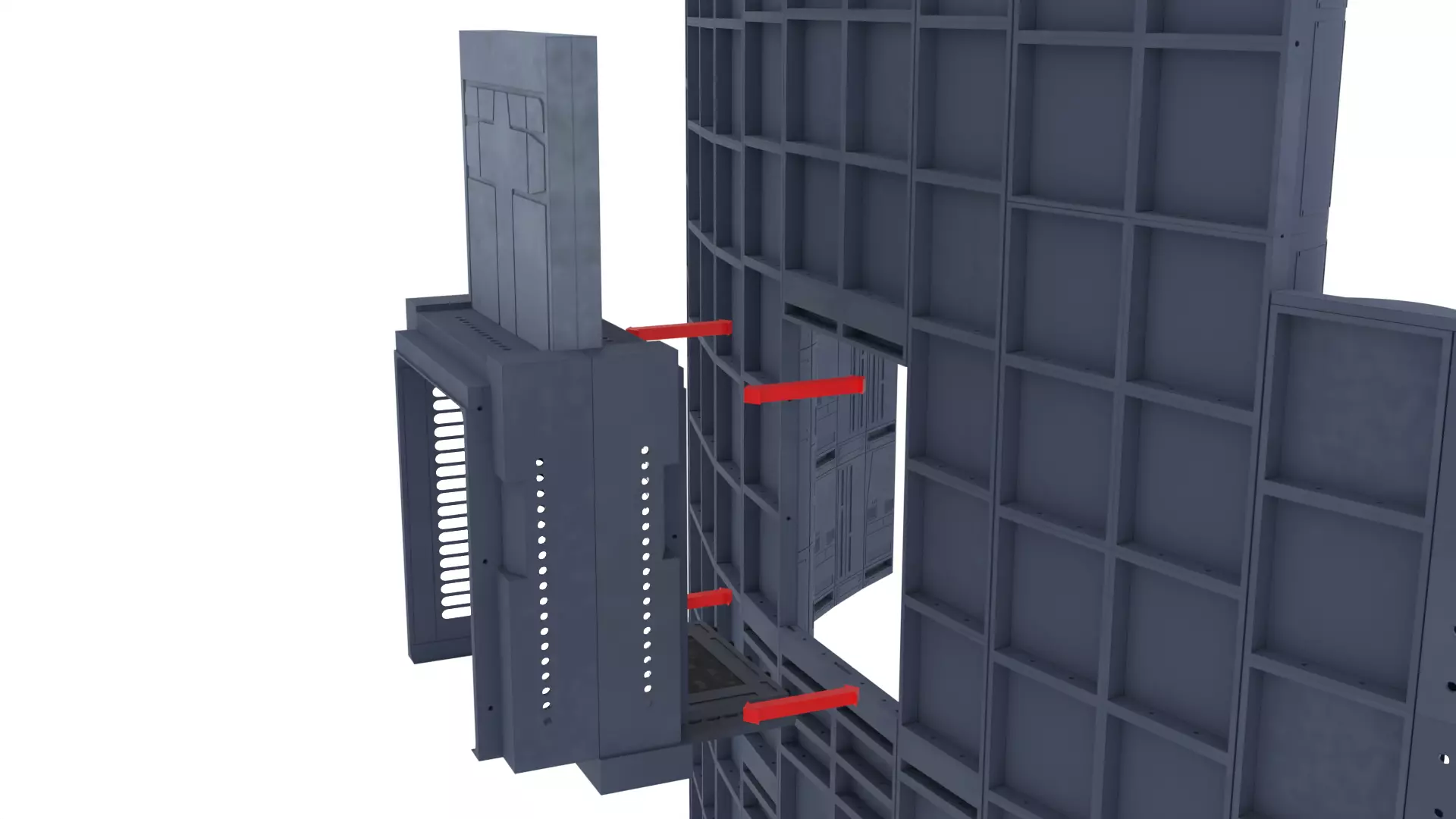 Set 2 - Death Star Shaft 1-18 Scale 3D Model Collection_45