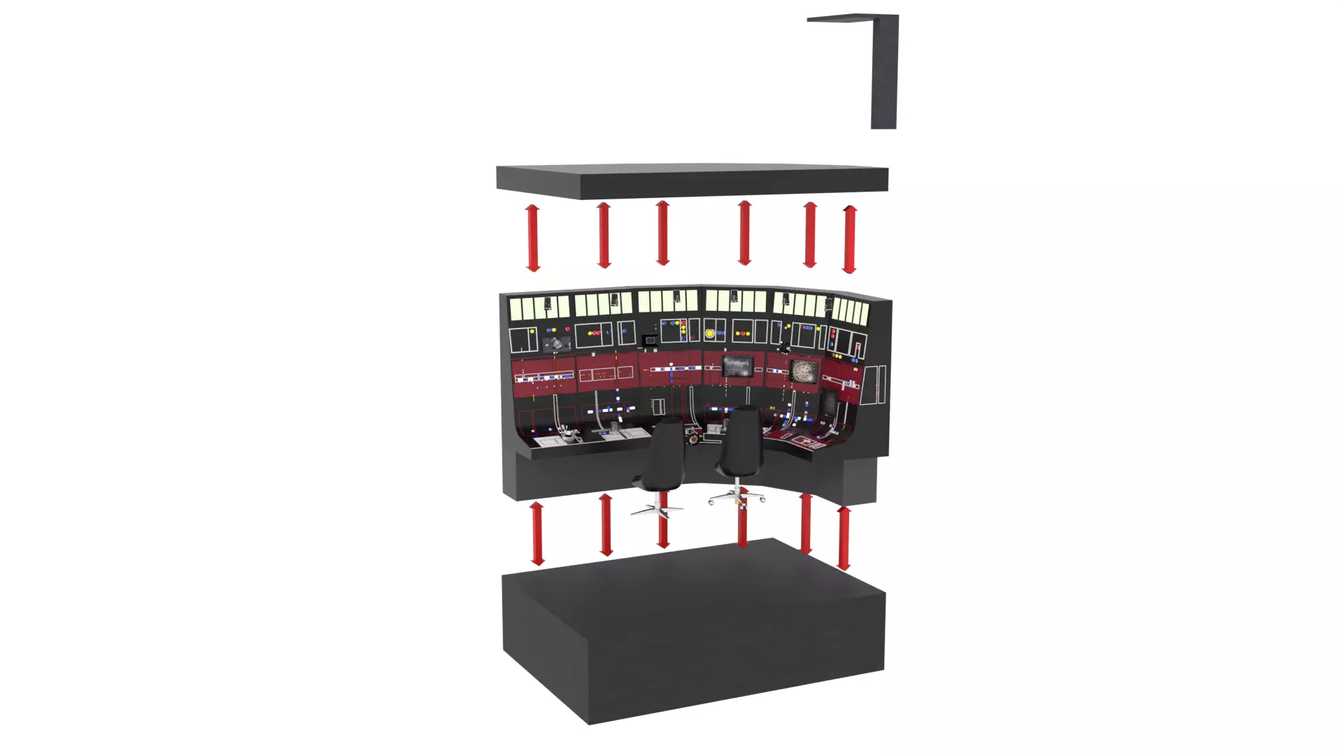 Set 2 - Death Star Shaft 1-18 Scale 3D Model Collection_64