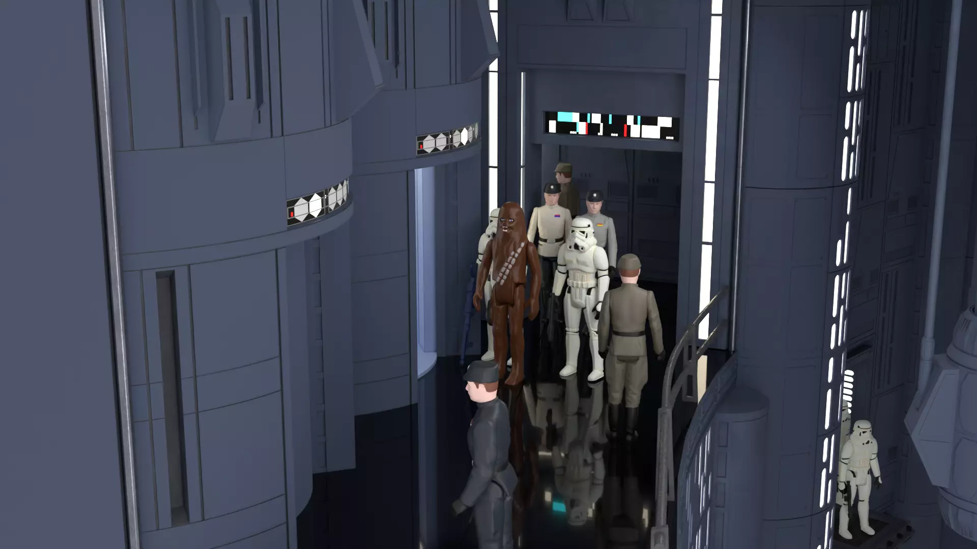 Set 2 - Death Star Shaft 1-18 Scale 3D Model Collection_14