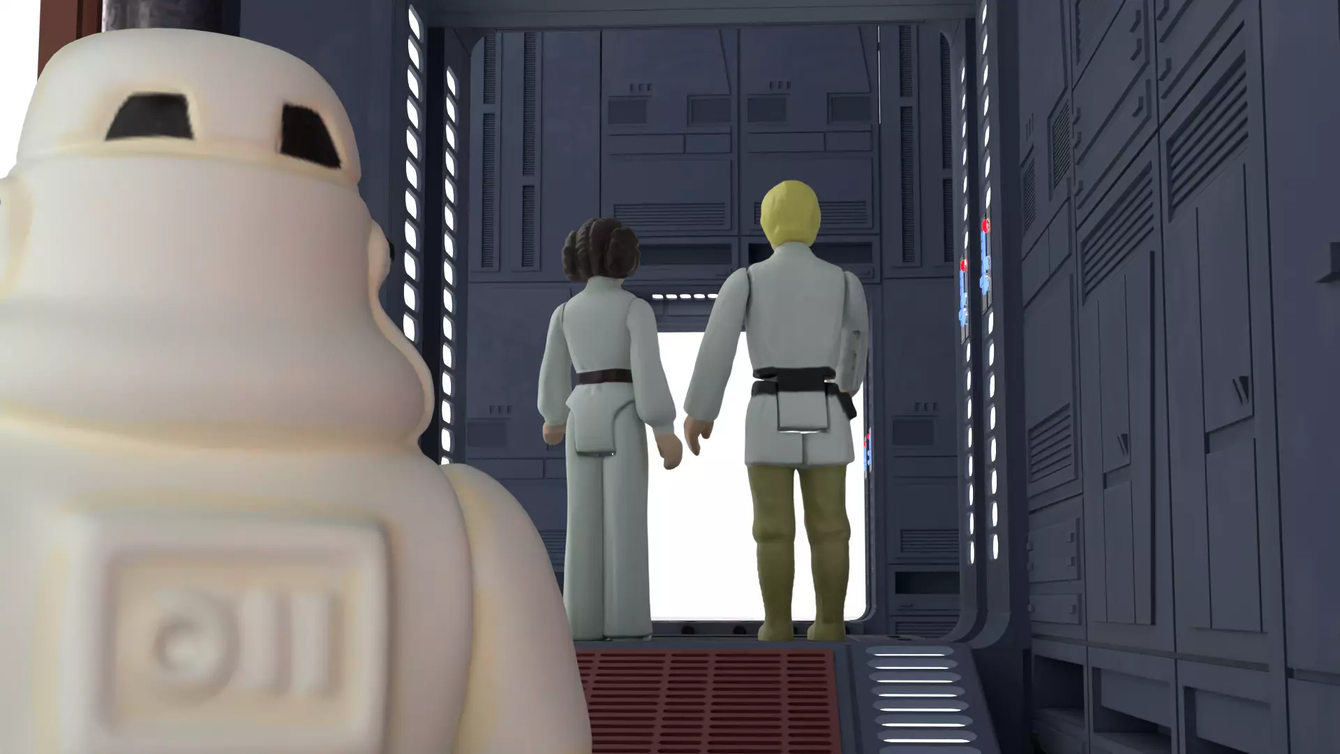 Set 2 - Death Star Shaft 1-18 Scale 3D Model Collection_3