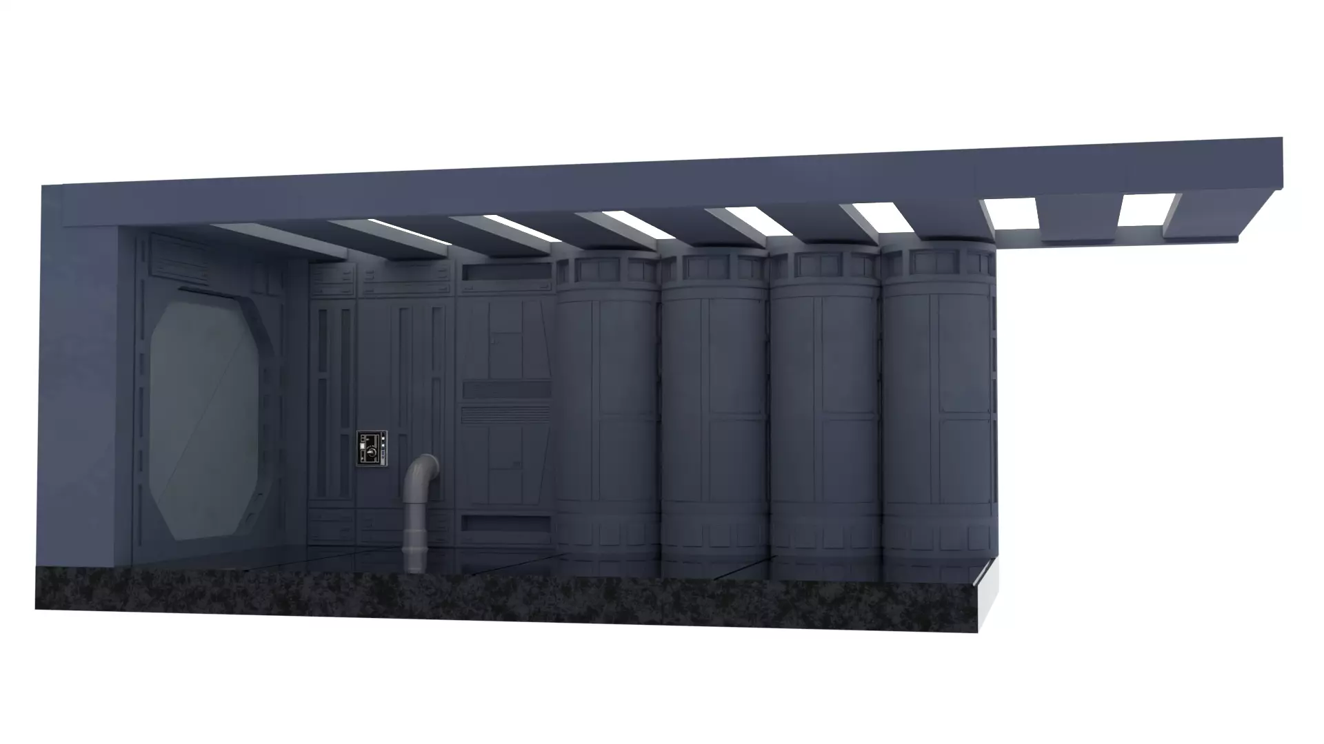 Set 2 - Death Star Shaft 1-18 Scale 3D Model Collection_40