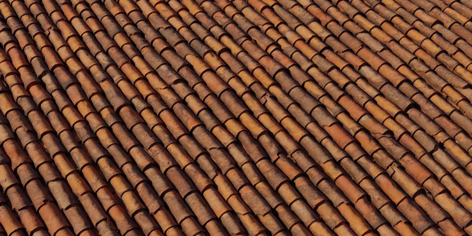 Aged Terracotta Roof Tiles  Texture_1
