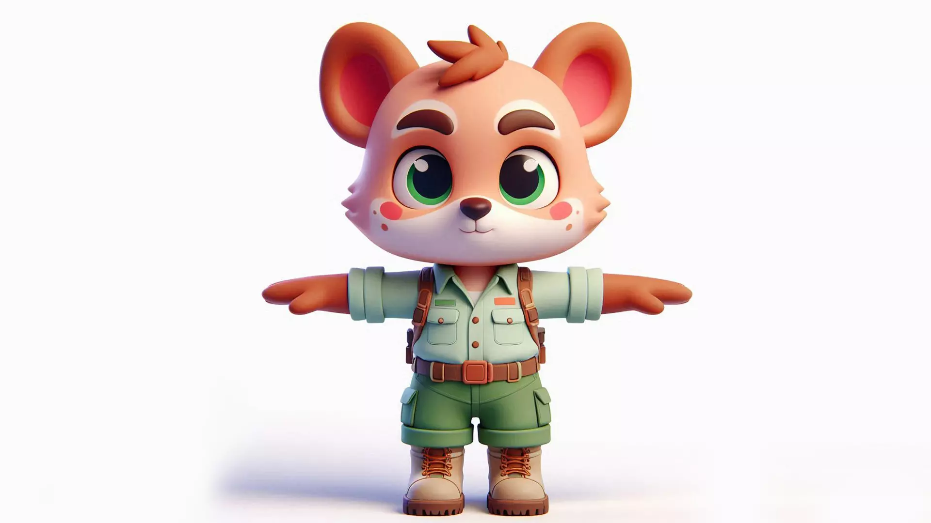 Cute Bear 3D model 3D model_0