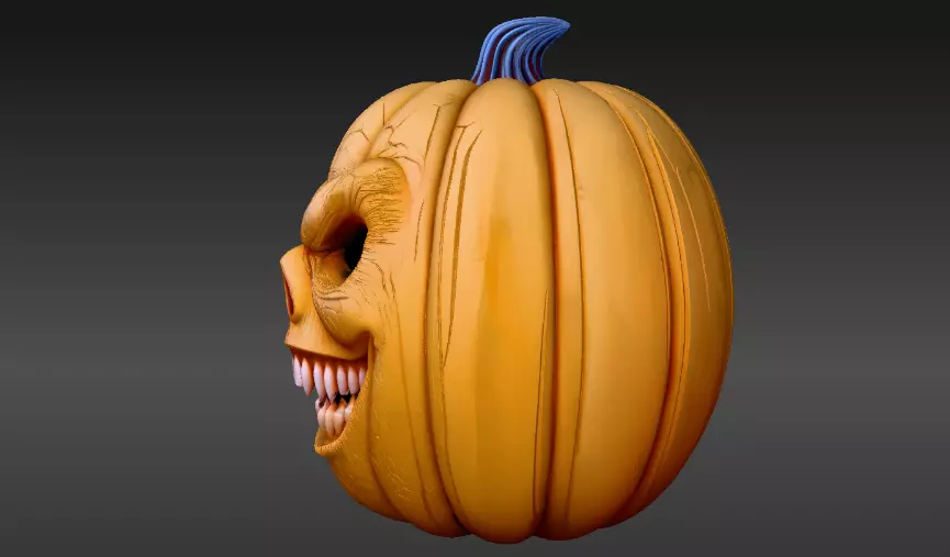 Halloween Horror Pumpkin Face Halloween 3D Model Print-Ready 3D print model_6