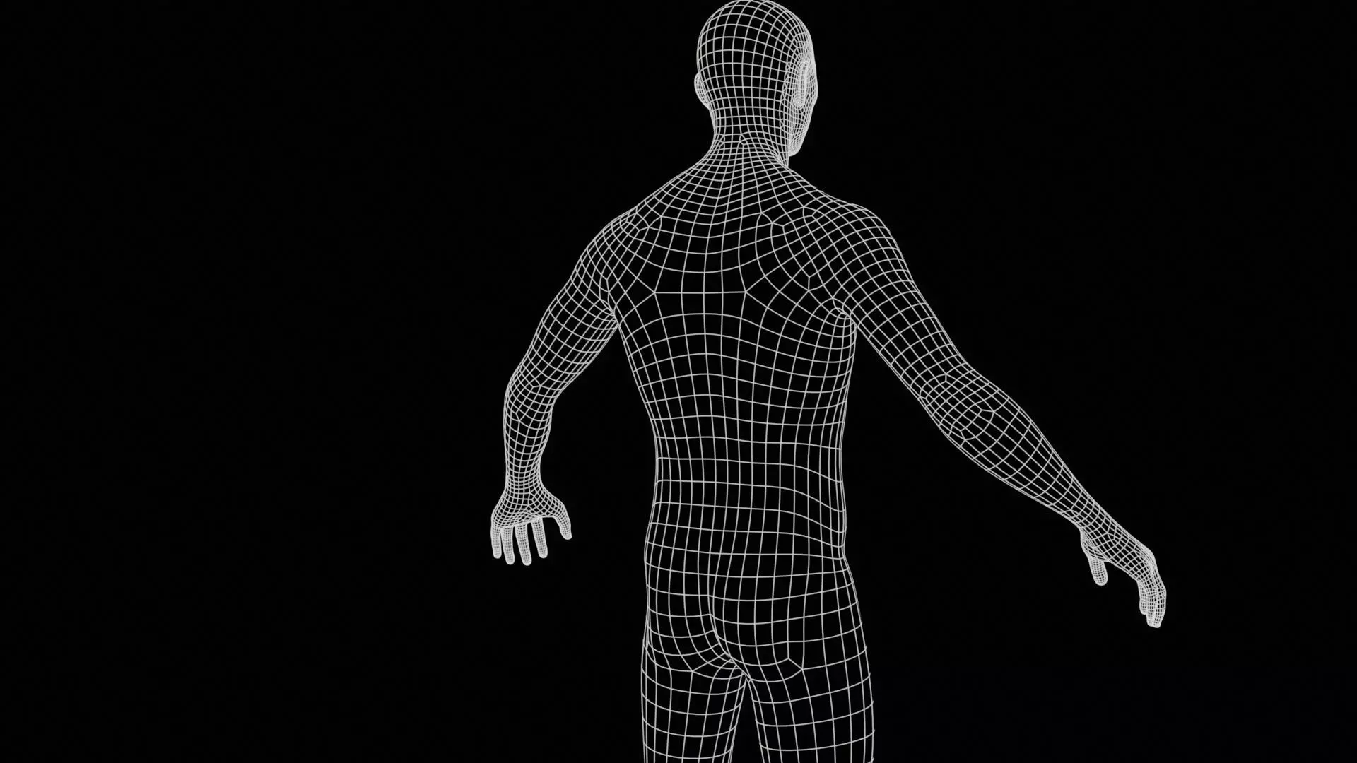 Low-poly model of the character ManAsianNude Low-poly 3D model_7