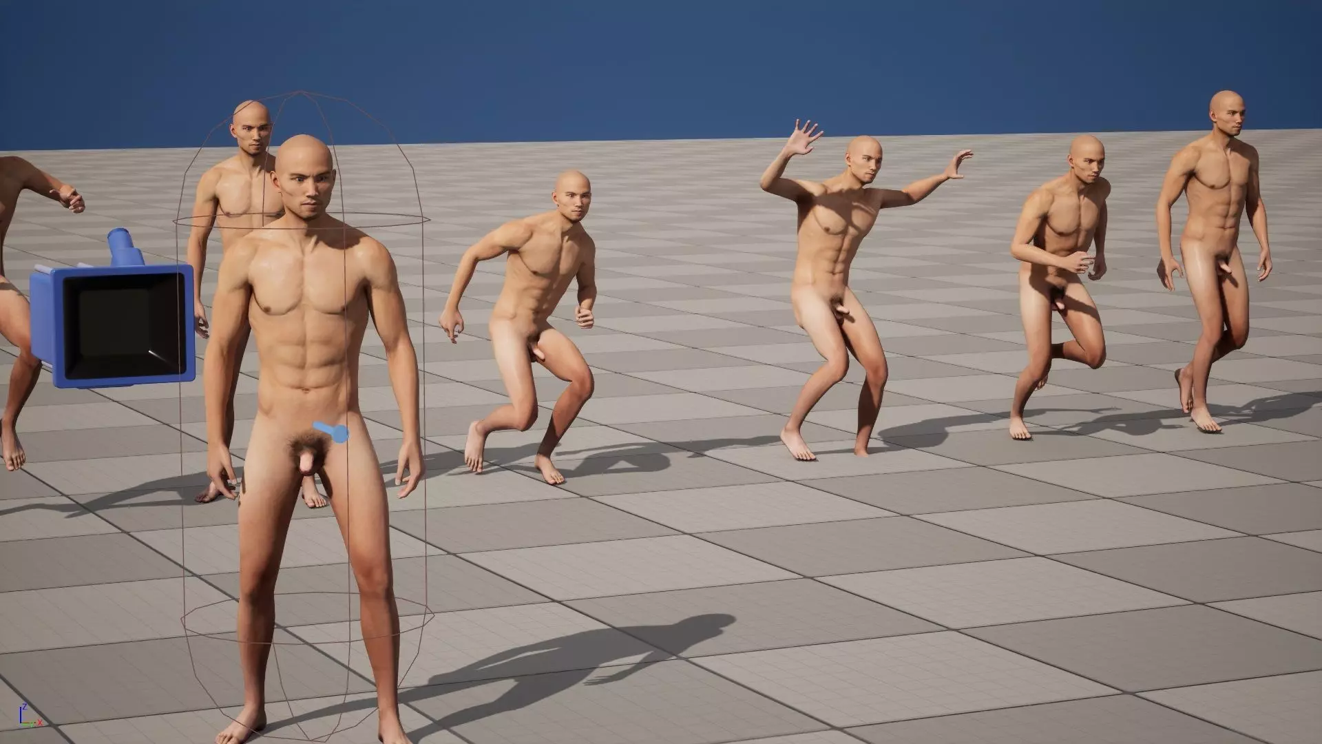 Low-poly model of the character ManAsianNude Low-poly 3D model_13