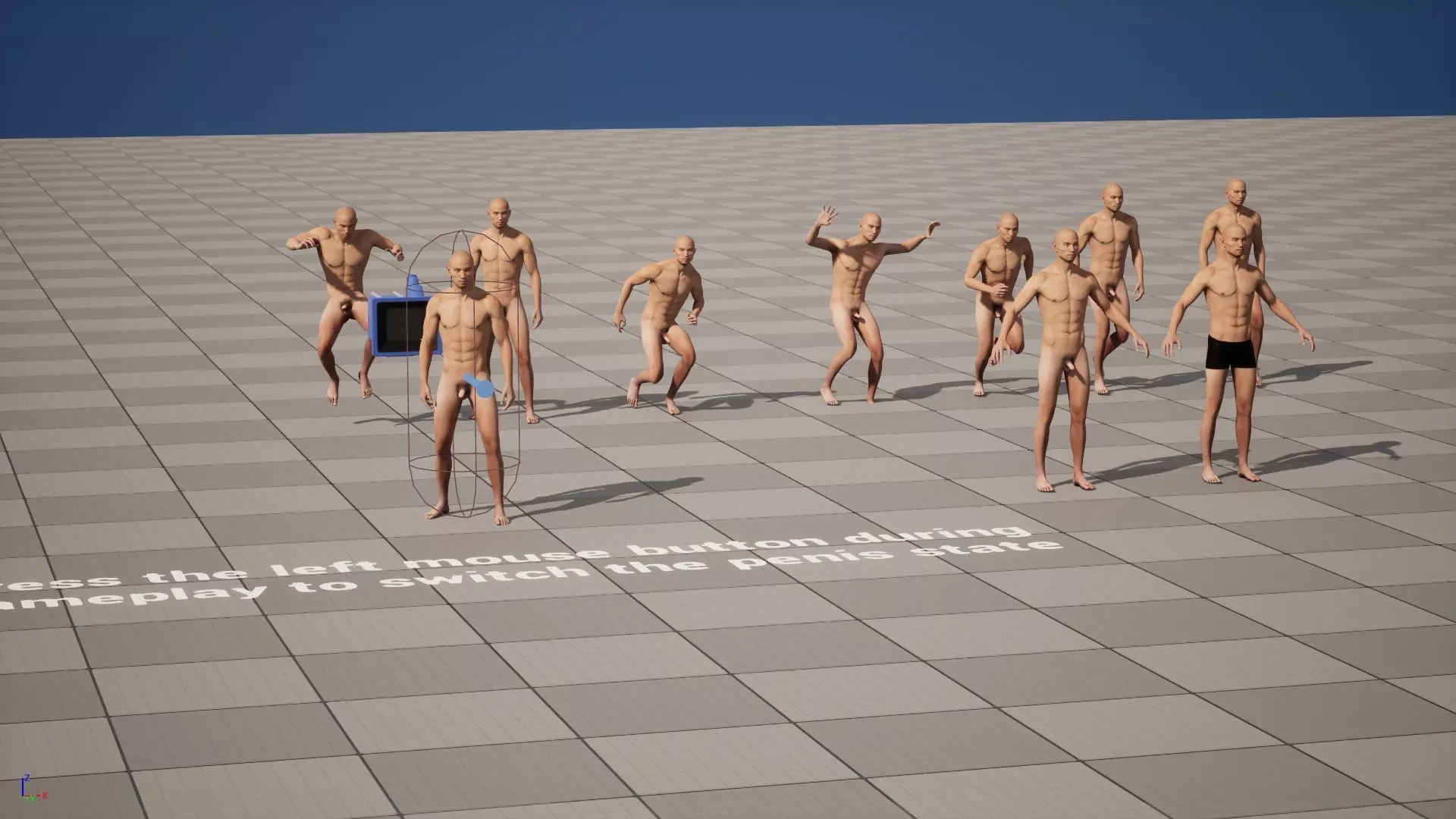 Low-poly model of the character ManAsianNude Low-poly 3D model_14