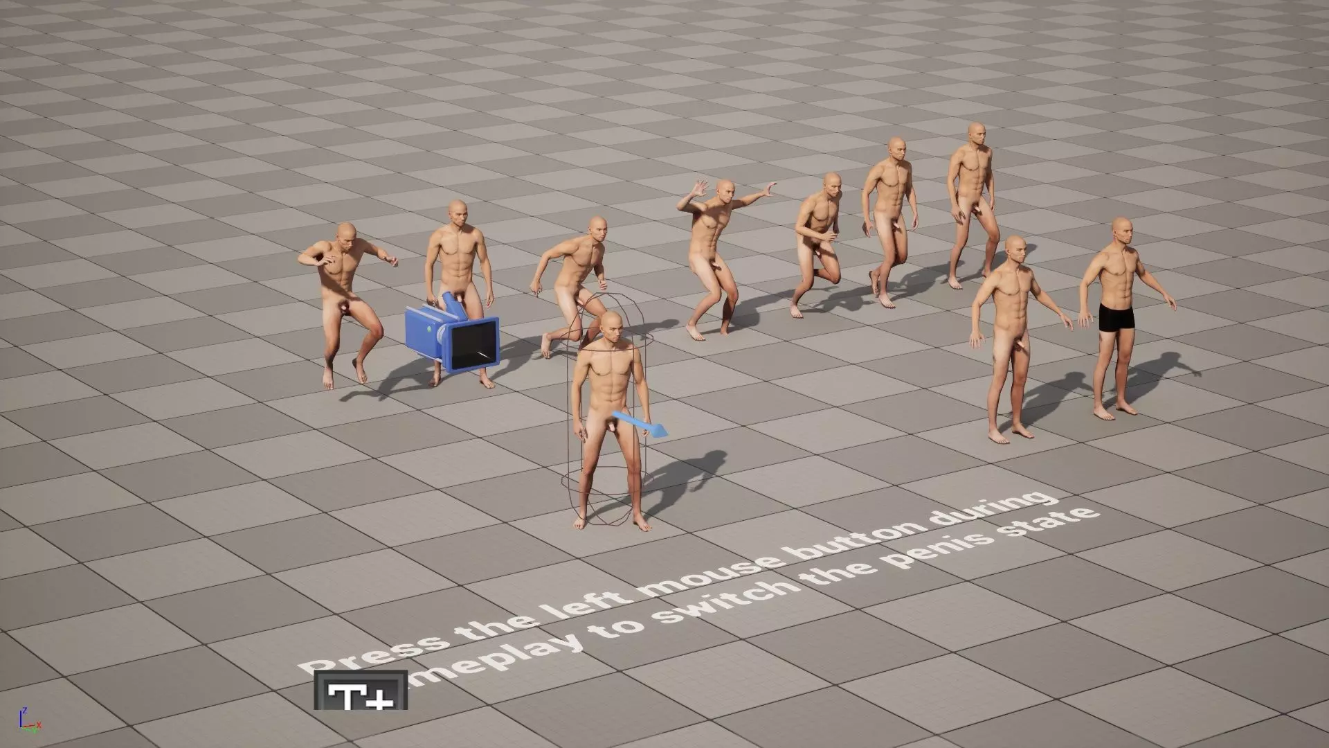 Low-poly model of the character ManAsianNude Low-poly 3D model_11