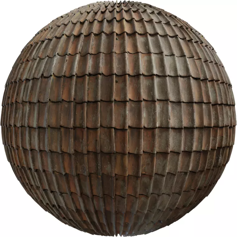 Mediterranean Clay Shingle Roof  Texture_0