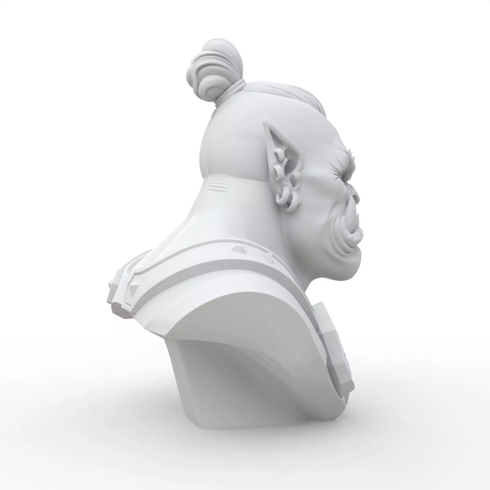 Orc Bust 3D 3D print model_5