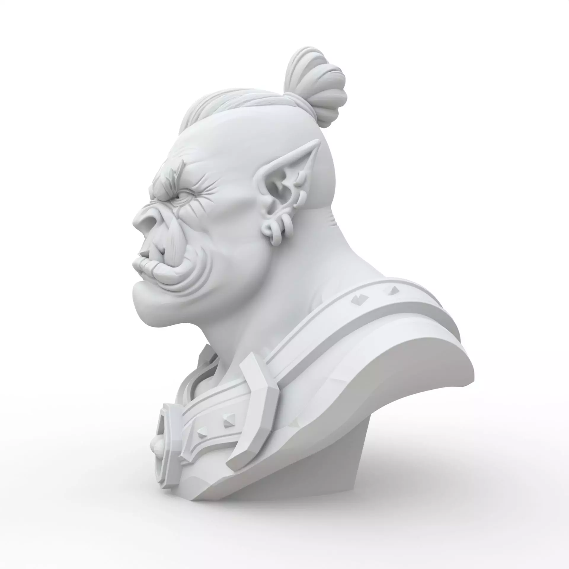 Orc Bust 3D 3D print model_2