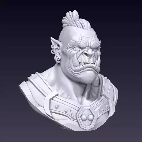  Orc Bust 3D