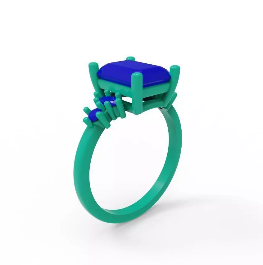 Miroir diamond ring 02 3D print model_5