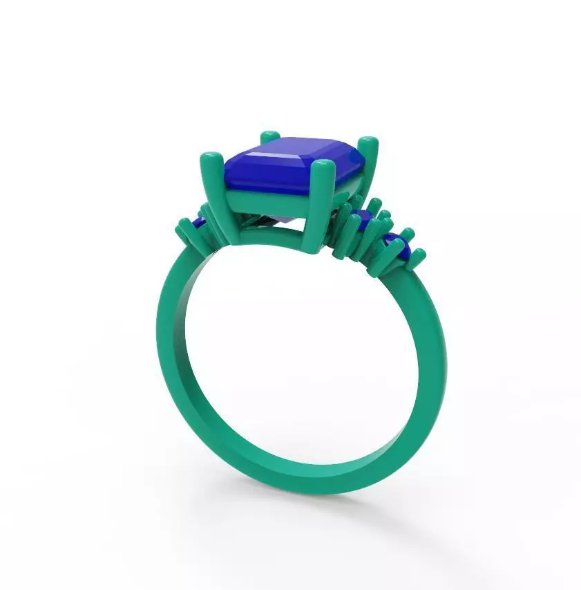 Miroir diamond ring 02 3D print model_7
