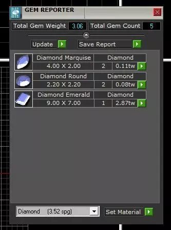 Miroir diamond ring 02 3D print model_6