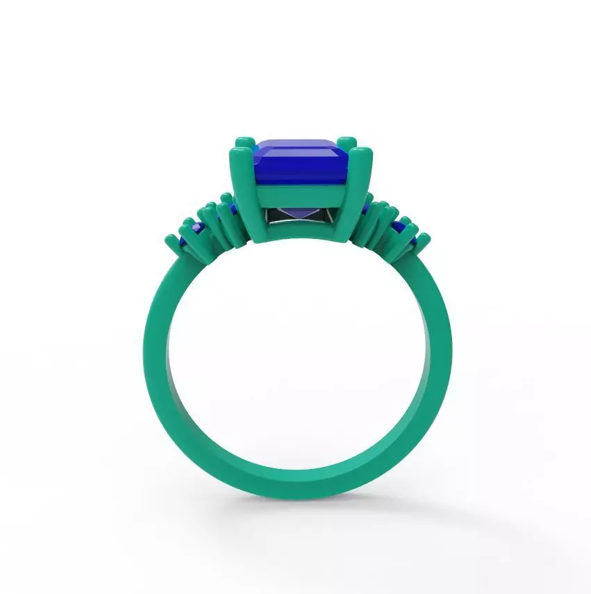 Miroir diamond ring 02 3D print model_4