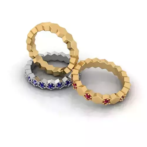 Faceted Ring in Beeswax Form