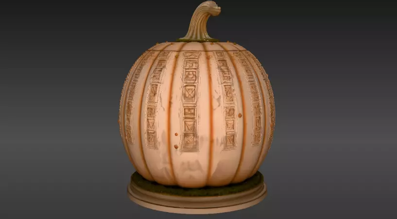 Ancient Cursed Pumpkin 3D Model Halloween Horror Print-Ready 3D print model_10