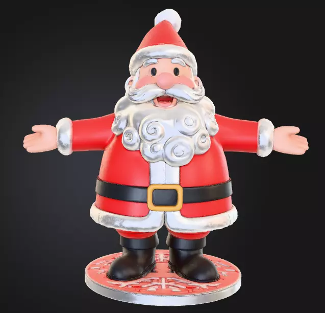 Santa Claus 3D Character 3D print model_0