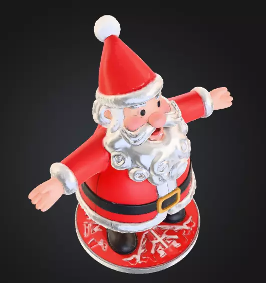 Santa Claus 3D Character 3D print model_3