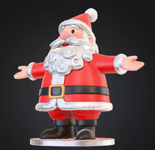 Santa Claus 3D Character 3D print model_4