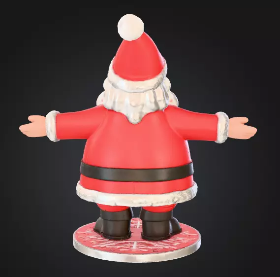Santa Claus 3D Character 3D print model_2