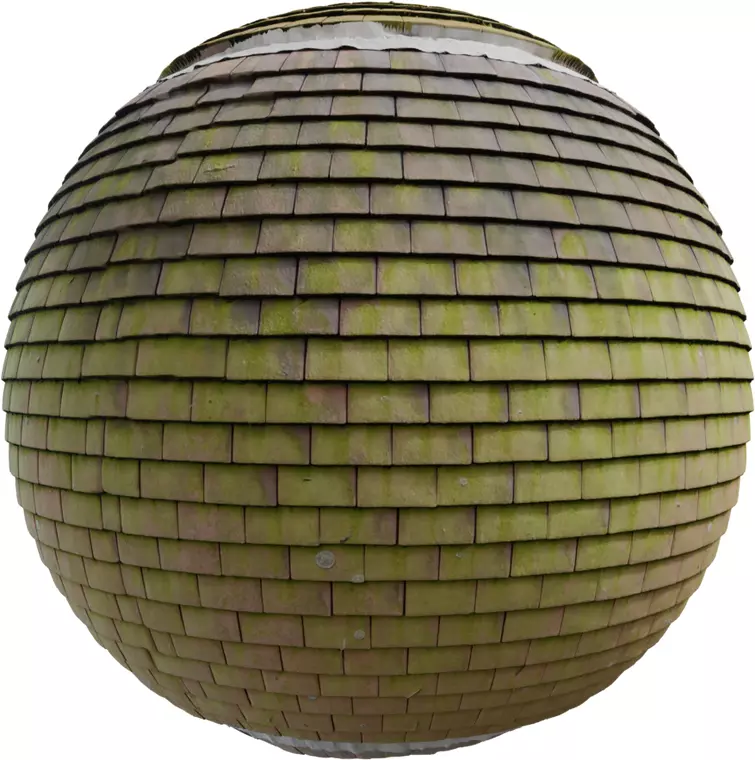 Mossy Clay Shingle Roof Texture_0