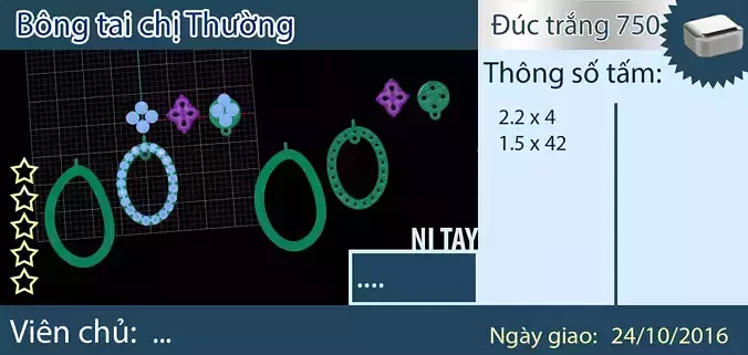Free earing model beautifull jewel 3D print model
