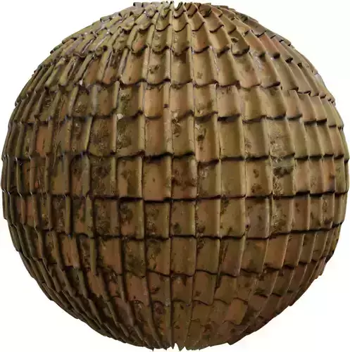 Moss Spotted Clay Pan Roof Texture Moss Spotted Clay Pan Roof Texture