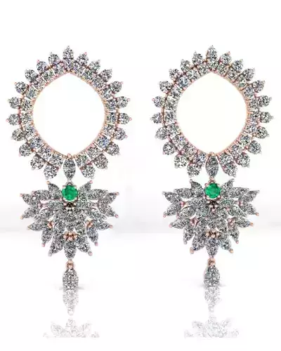 marquise and pear high jewelry earring
