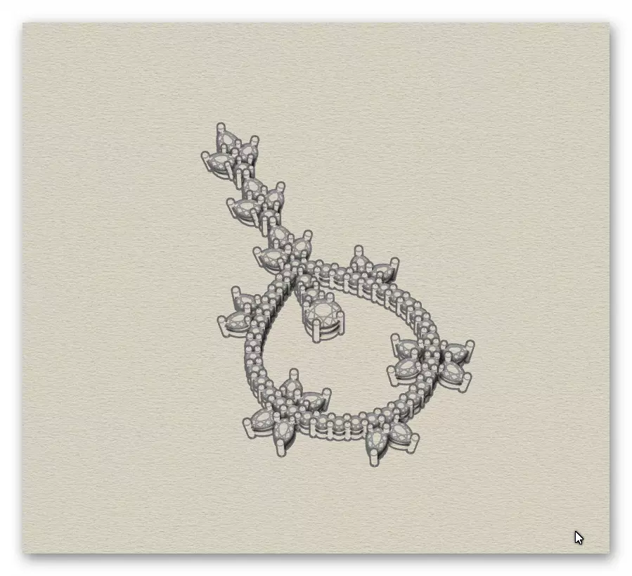 pear and round full jewelry pendant 3D print model_8