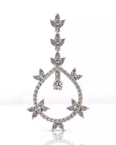 pear and round full jewelry pendant