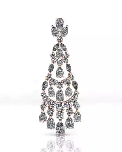  pear and marquise high jewelry pendant