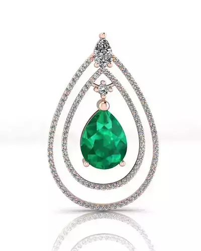 emerald pear jewelry pendant
