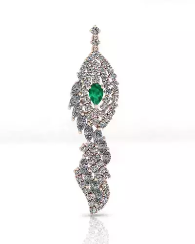 pear emerald and marquise jewelry pendant