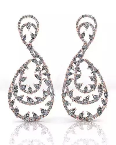 marquise and pear high jewelry earring