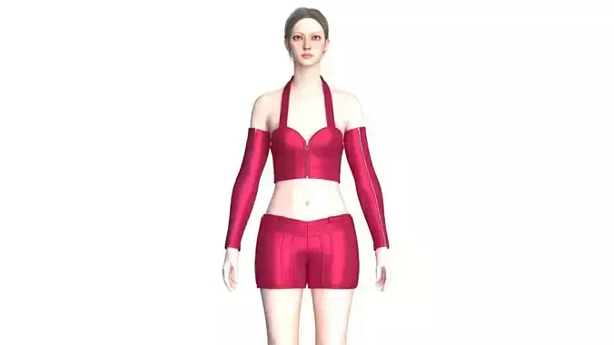 Girls Bralette With Shorts - Second life Outfit