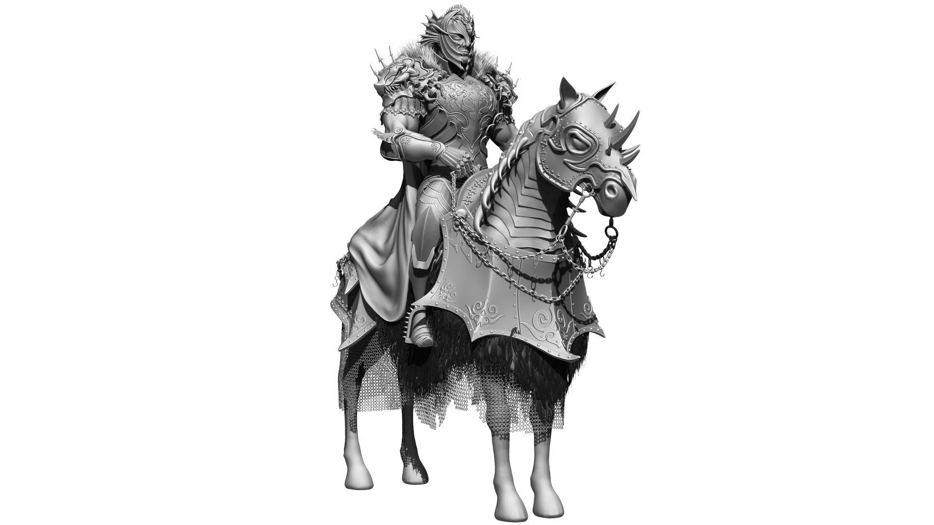 Horseman Zbrush 3D model_6