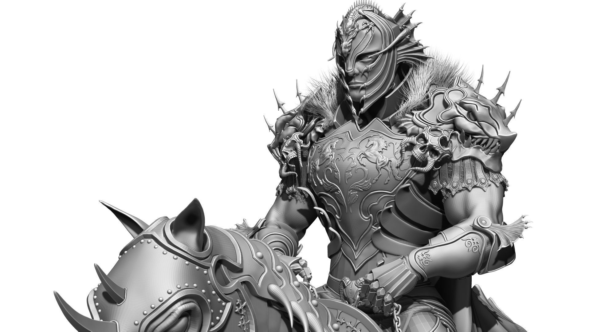 Horseman Zbrush 3D model_2