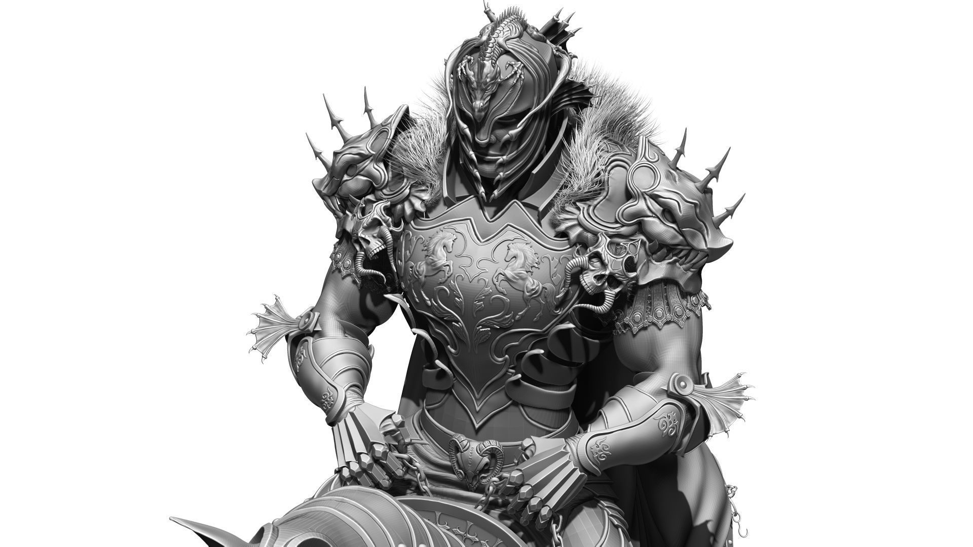 Horseman Zbrush 3D model_5