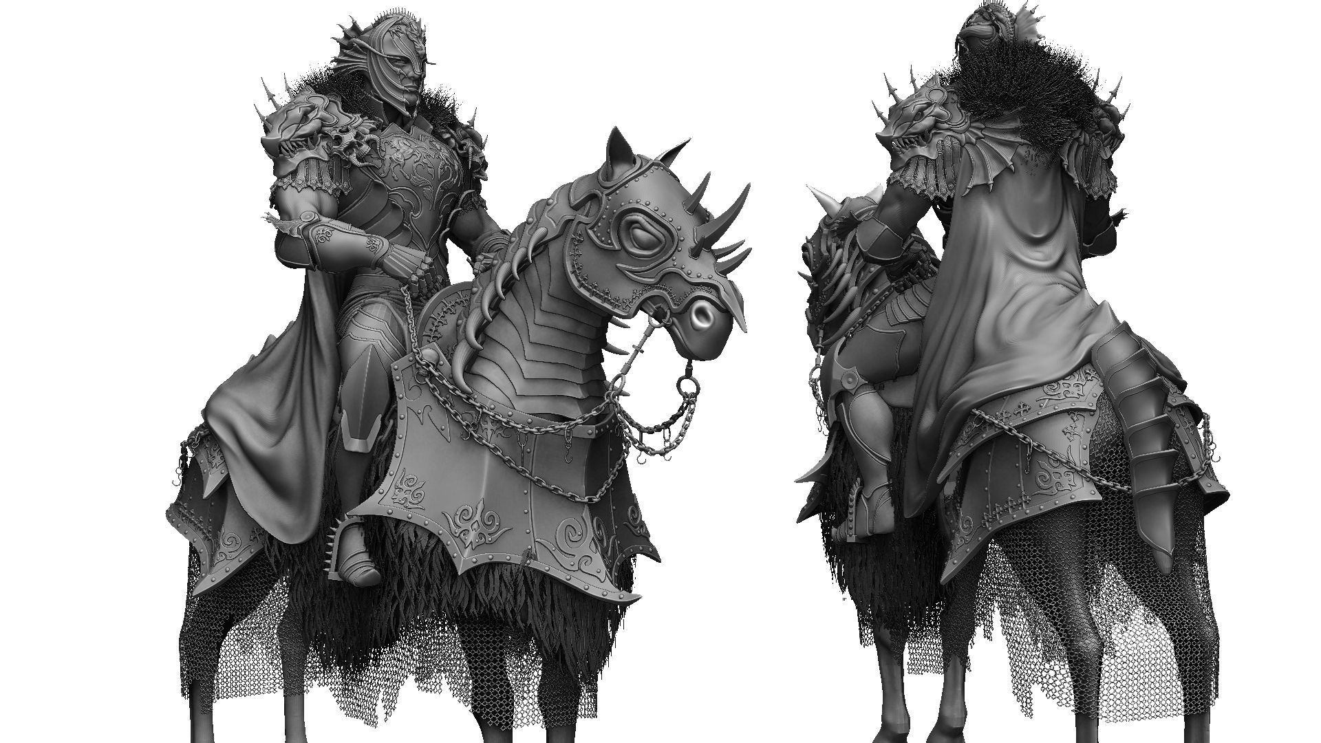 Horseman Zbrush 3D model_1