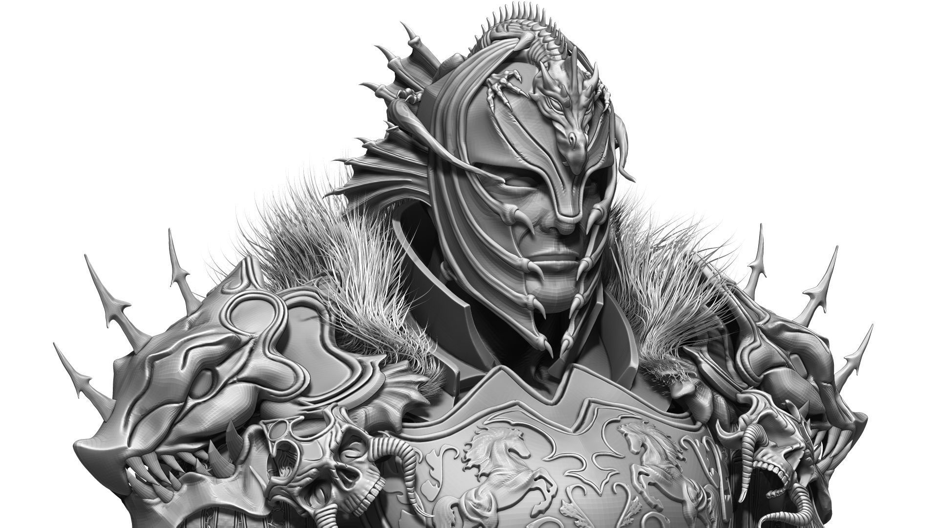 Horseman Zbrush 3D model_4