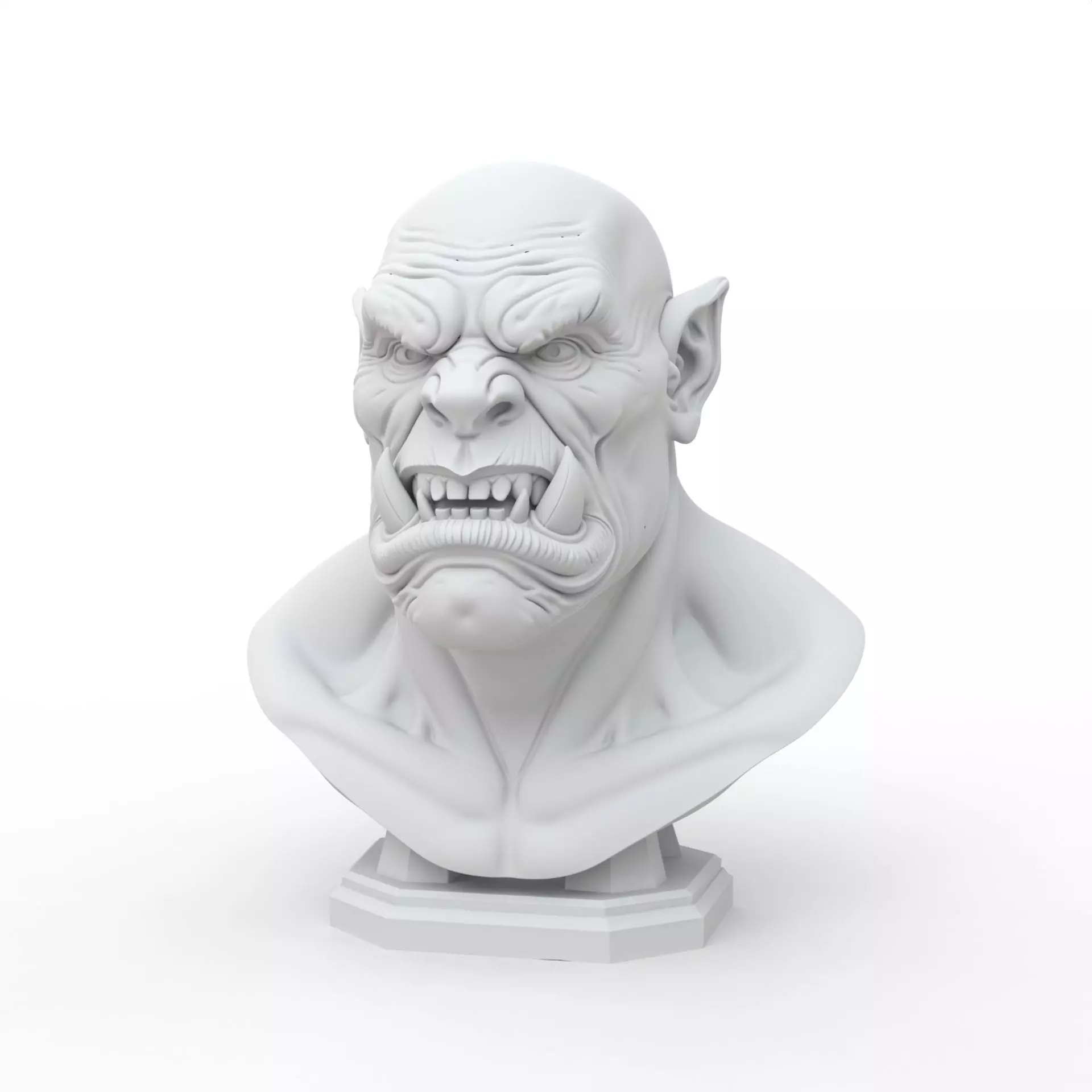 Orc Bust 3D M 3D print model_1